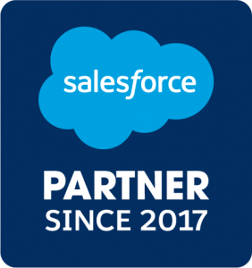 A badge reads "Salesforce Partner Since 2017"